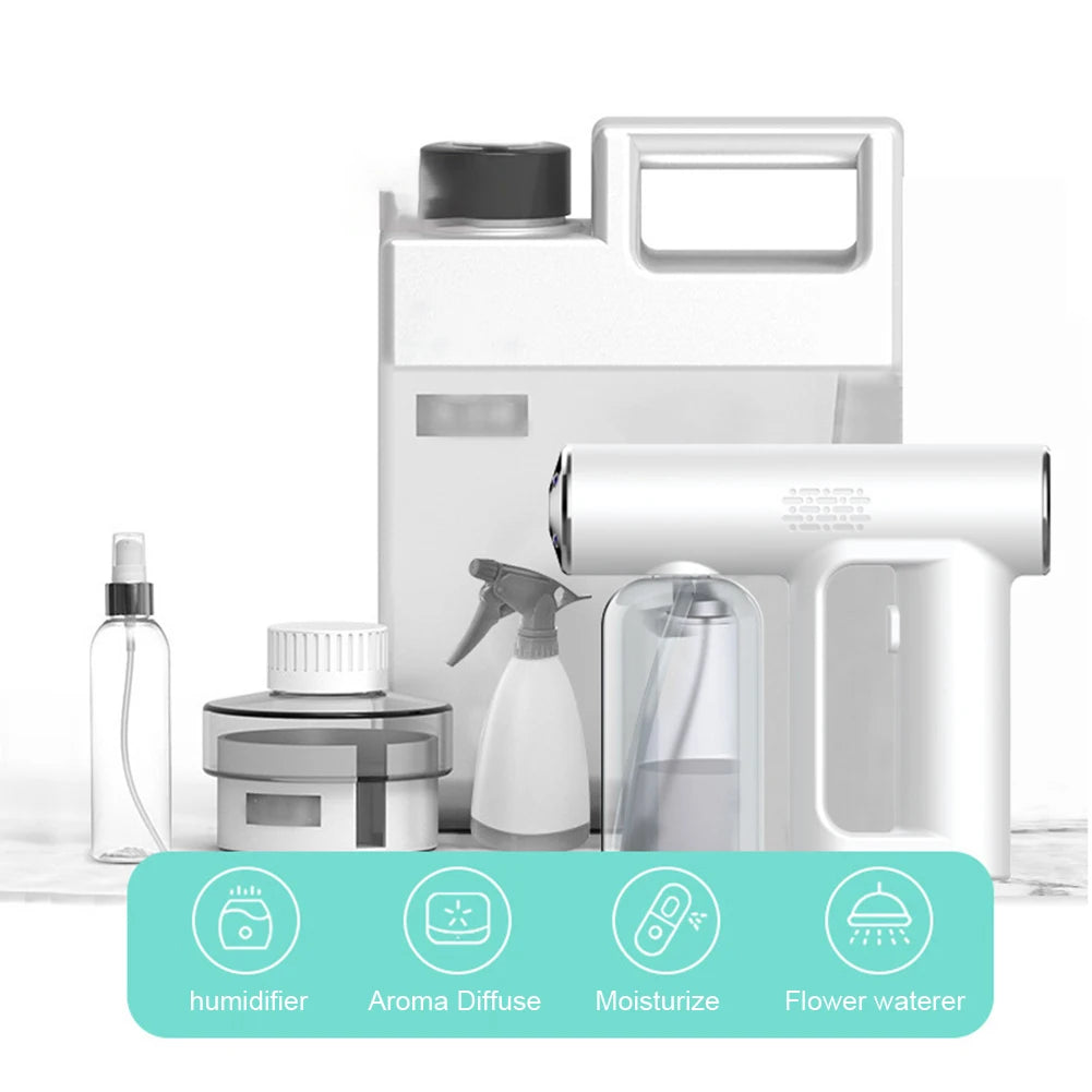 Pulverizer Nano Spray Gun 250ml Nano Mist Sprayer Sanitizer Gun Pulverizer Disinfection Machine Portable Air Sterilizer
