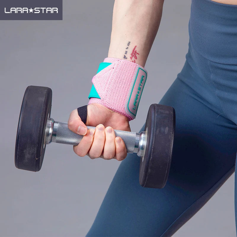 LS0641 Polyester Powerlifting Straps Attractive Series Fitness Women Wrist Wraps Customized Nylon Polyester Wrist Wraps
