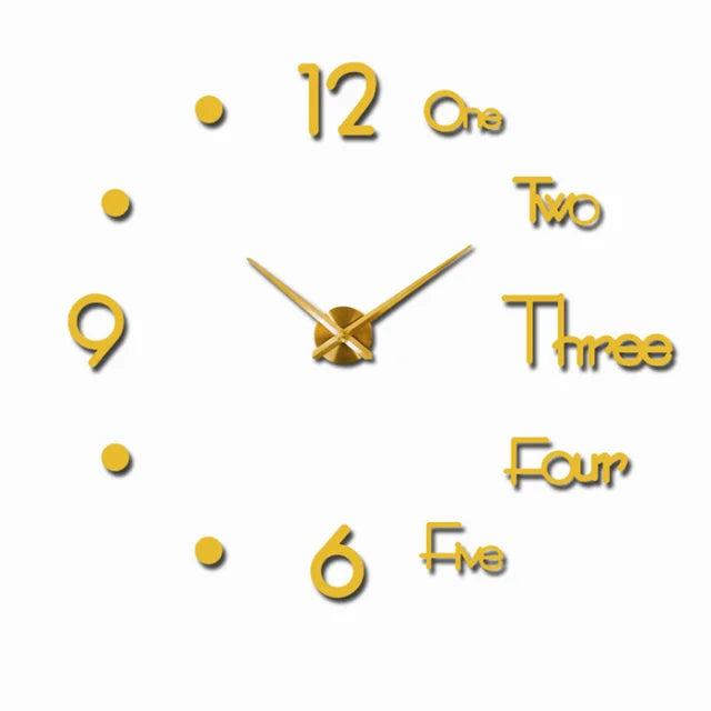 40*40cm Best Price Large 3D Luminous Classic Wall Clocks DIY Digital Clock Wall Watches Stickers Silent Clock for Home