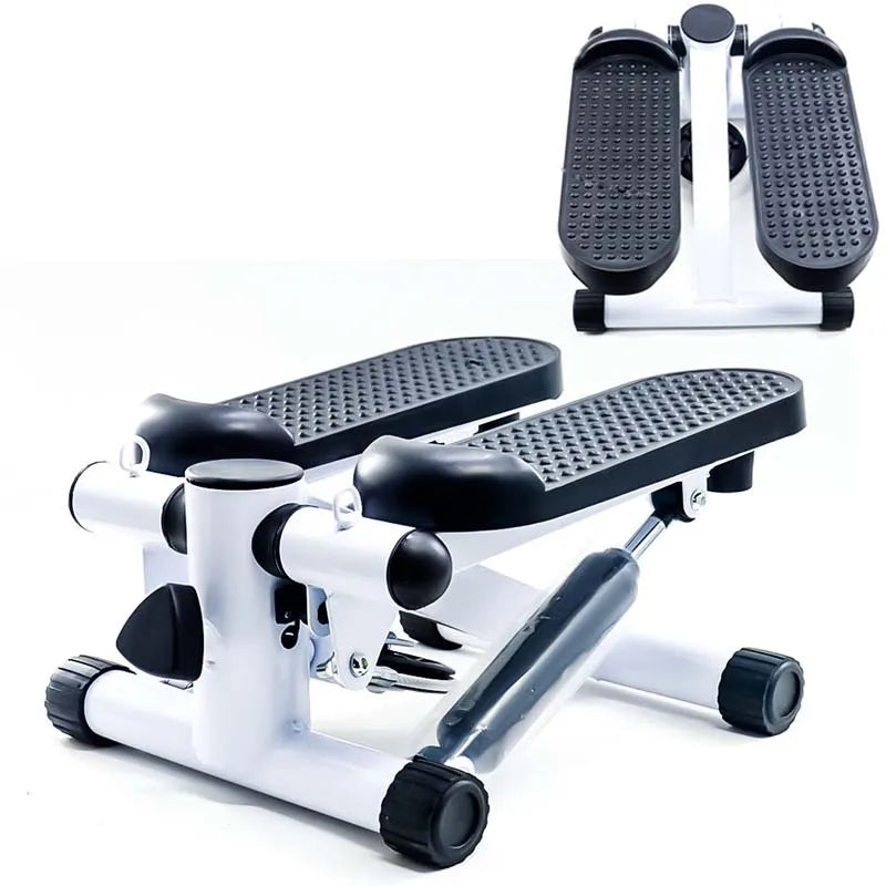 Mini Stepper Home Exercise Machine Trainer Steppers for Leg Thigh Toner Workout and Arm Training with Removable Resistance Bands