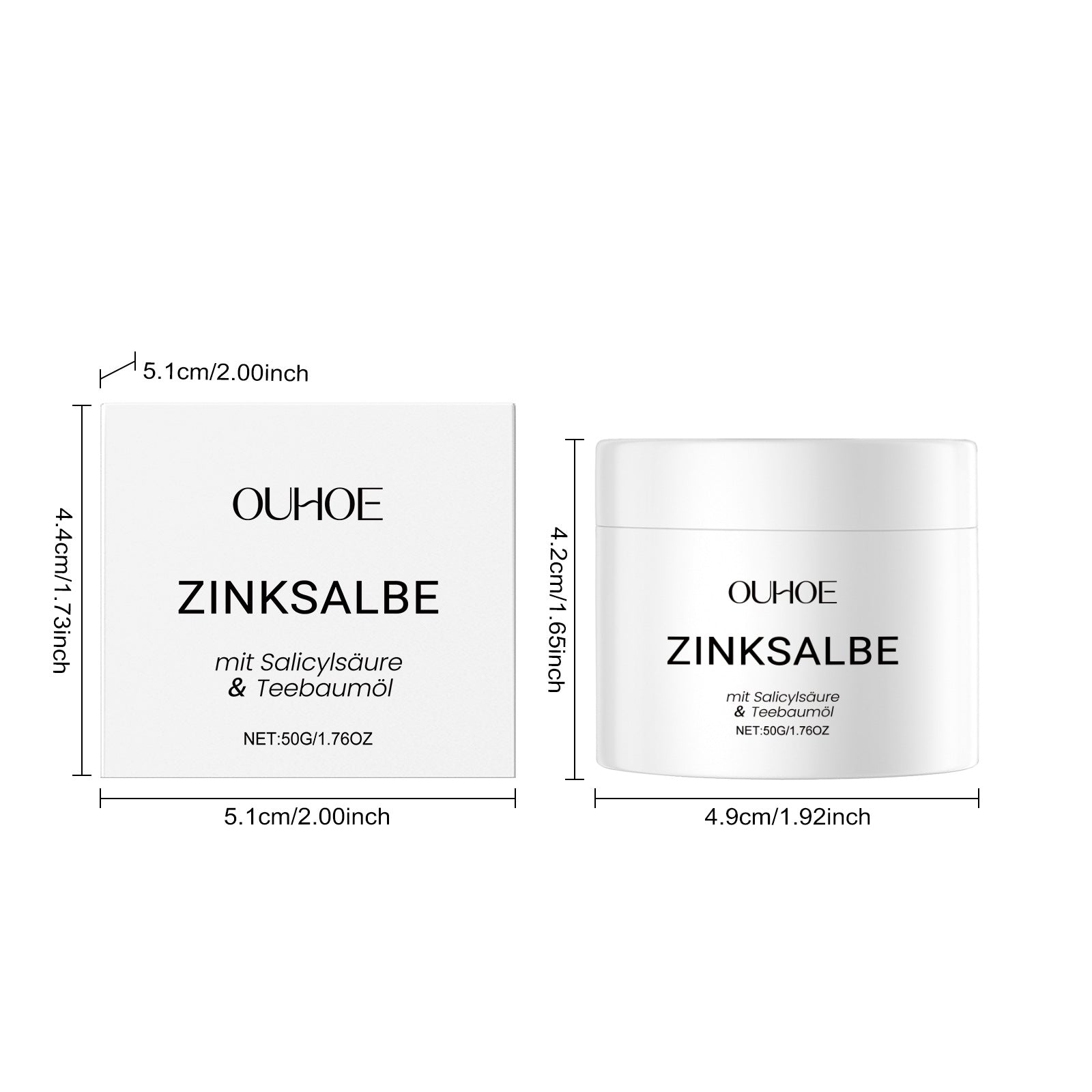 Acne Removal Cream Against Pimples Marks Lighten Shrink Pores Oil Control Whitening Smoothing Nourishing Repairing Zinc Ointment