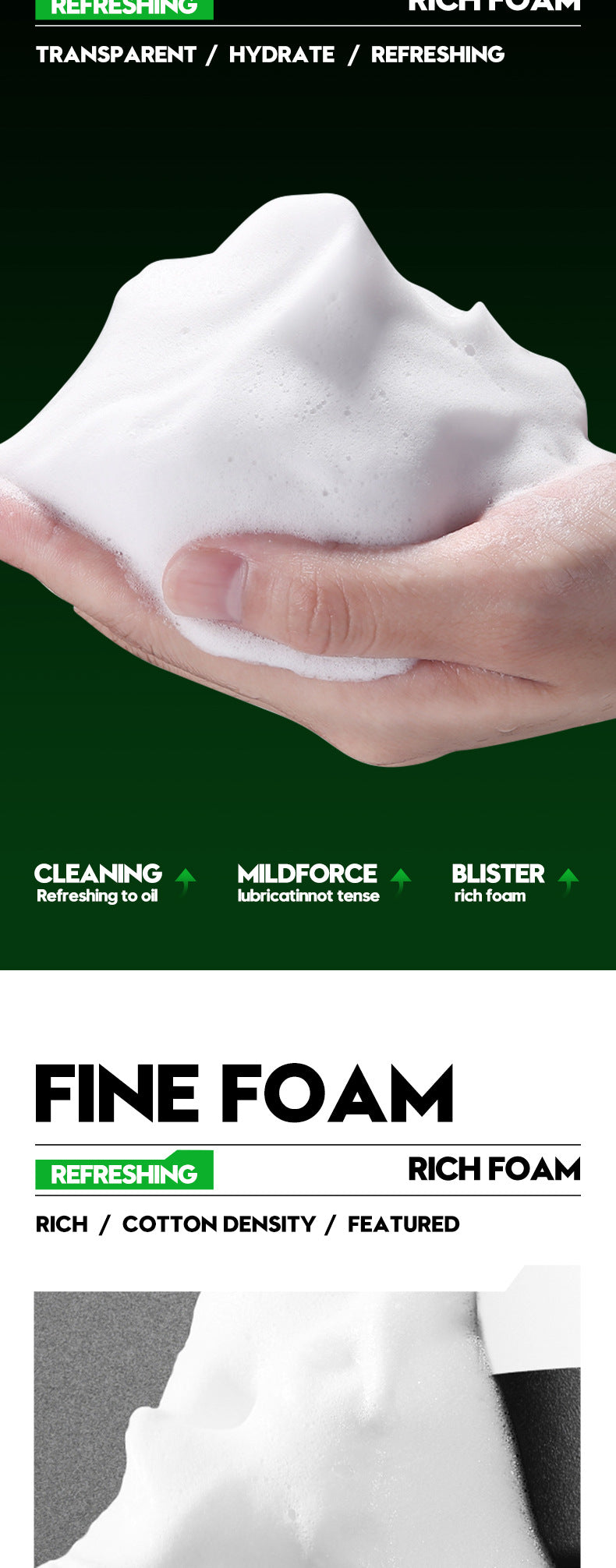 Deep Cleansing Facial Cleanser for Men Oil Control & Moisturizing Blackhead Removal & Pore Minimizer Acne Scar Care & Gentle