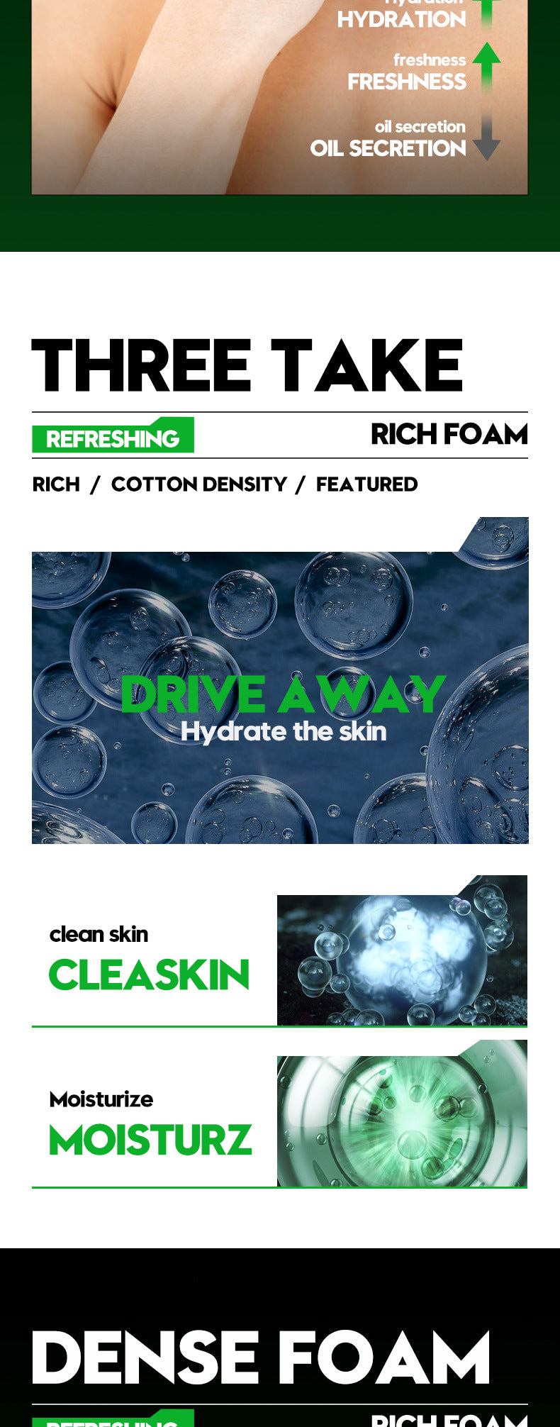 Deep Cleansing Facial Cleanser for Men Oil Control & Moisturizing Blackhead Removal & Pore Minimizer Acne Scar Care & Gentle