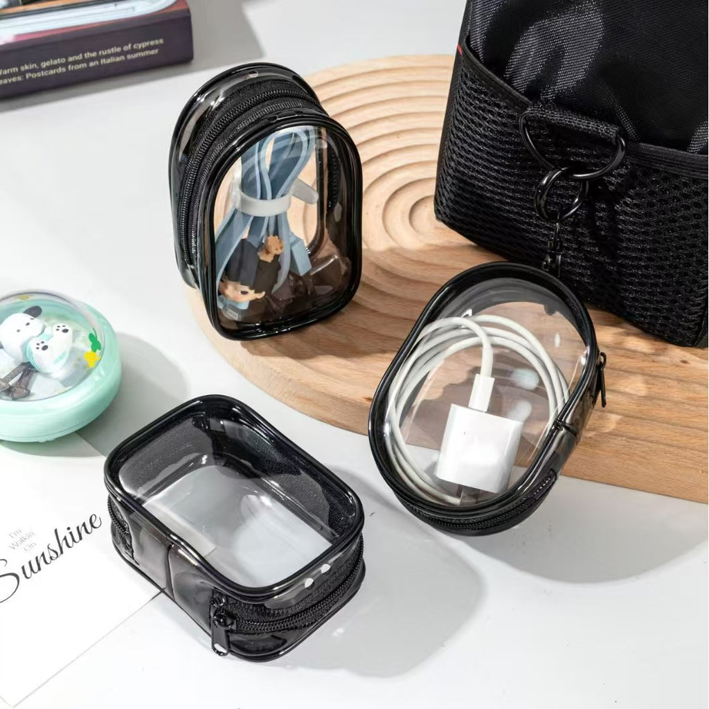 Storage Bag Mobile Phone Charger Storage Bag Transparent Data Cable Protection Box Portable Outgoing Headset Charger Protection