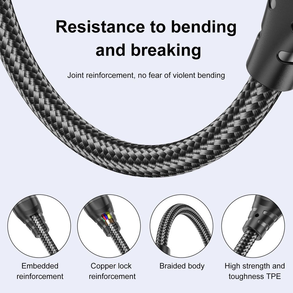 USLION Cross-border New 240W Magnetic Suction Data Line USB-C to C Notebook Computer Mobile Phone PD Fast Charge 5A
