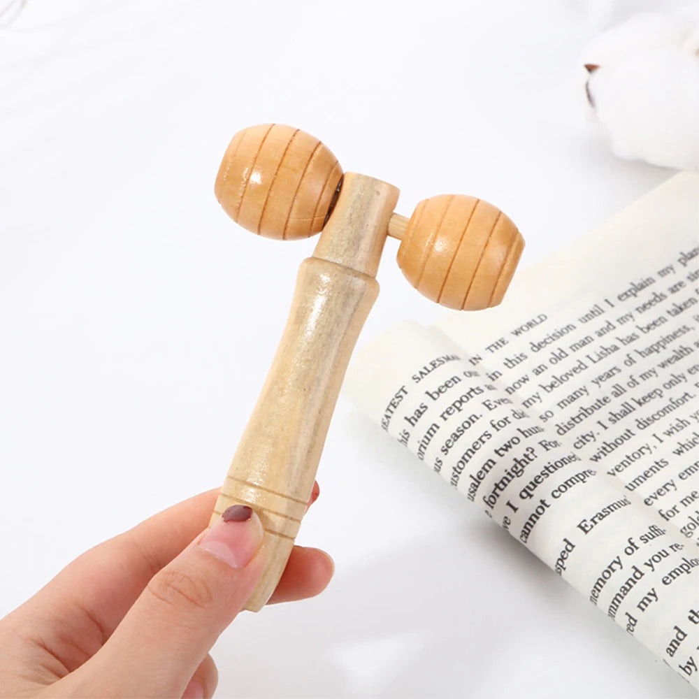 Face Massager Maderoterapia Face Roller Mini Wood Therapy Face Slimming Gua Sha Scraper Facial Lifting Wrinkle Remover