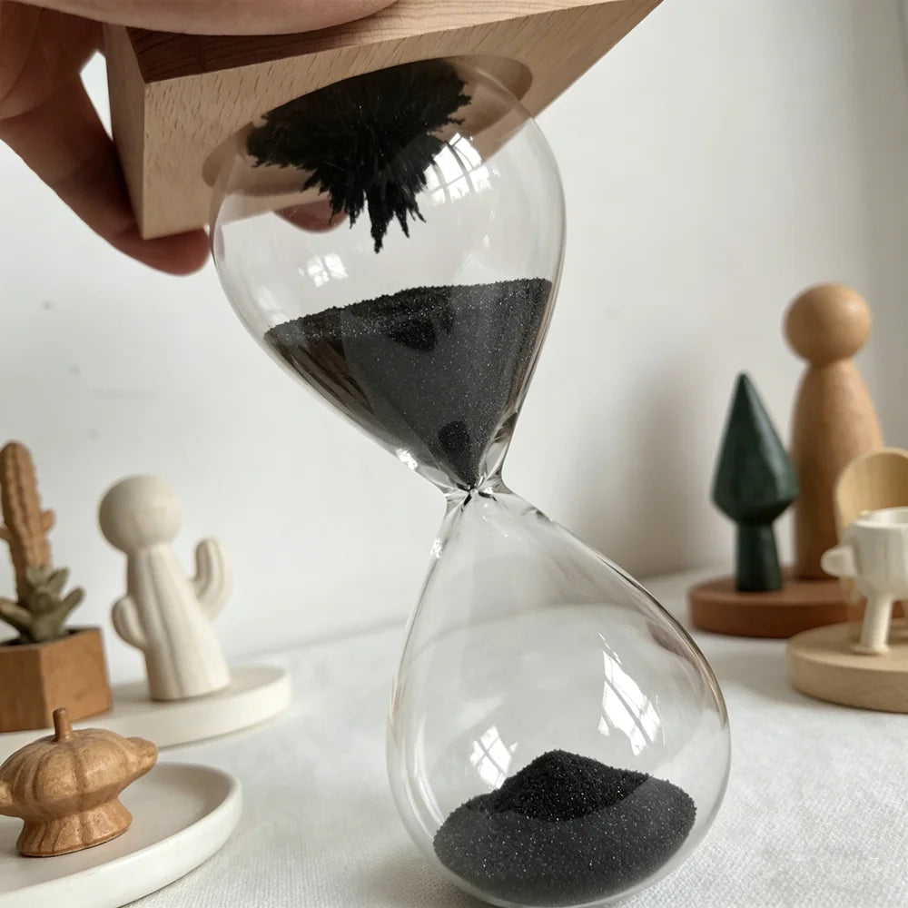 Creative Sandglass Sand Awaglass Hand-blown Timer Clock Magnet Magnetic Hourglass Ampulheta Crafts Sand Clock Hourglass Timer