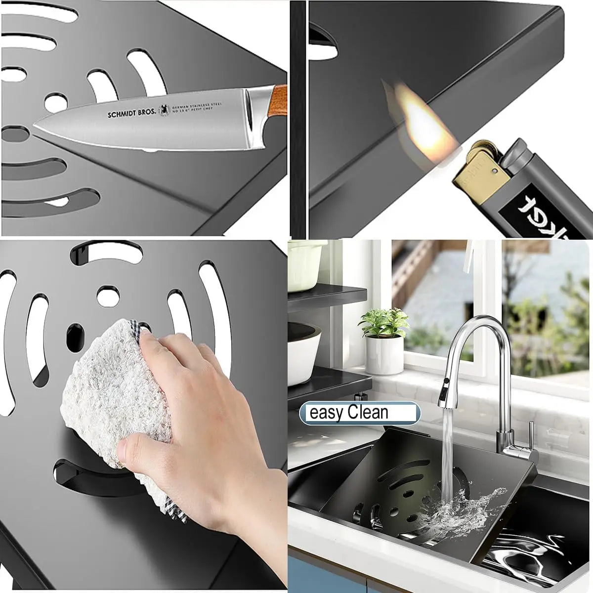 Pots and Pans Organizer for Cabinet Adjustable Rack Under Sink or Floating Shelf Heavy Duty Kitchen Storage Organizers Pot Lid