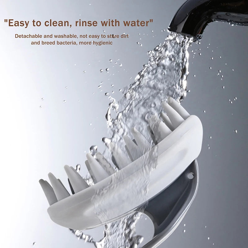 2-In-1 Shampoo Brush Head Scalp Massage Comb Hair Washing Comb Body Massage Brush Bath Shower Brush Salon Hairdressing Tool
