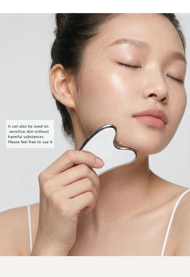 Stainless Steel Gua Sha Facial Massage Tool for Lifting & Sculpting