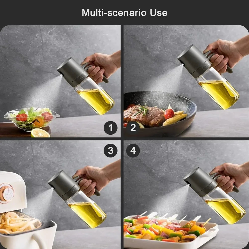 Kitchen Gadgets Oil Sprayer for Cooking 8.5oz Glass Oil Spray Bottle Cooking Oil Sprayer Olive Oil Sprayer Oil Dispenser