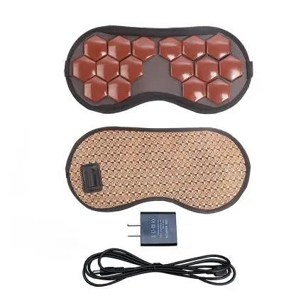 Germanium stone and jade tomalin eye mask magnetic therapy tourmaline anion heated eye mask relive visual fatigue USB magnetic t