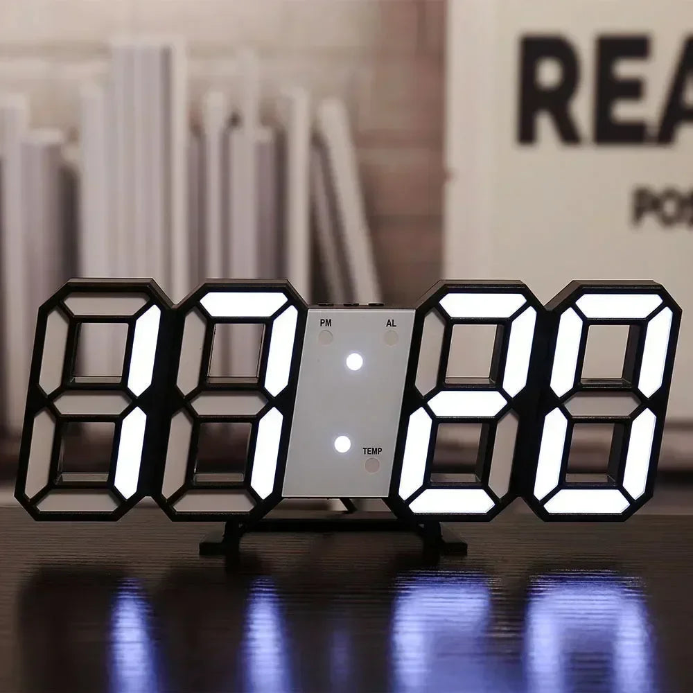 Digital Clock Table Clocks Wall Decor Desk Watches LED Interior Living Room Modern Home Decoration Digital. Electronic Alarm