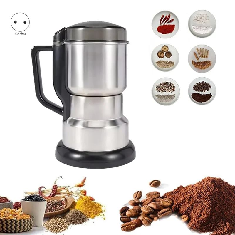 B98A-Grain Mills Electric Spice Grinder Household Small Powder Grinding Machine EU Plug