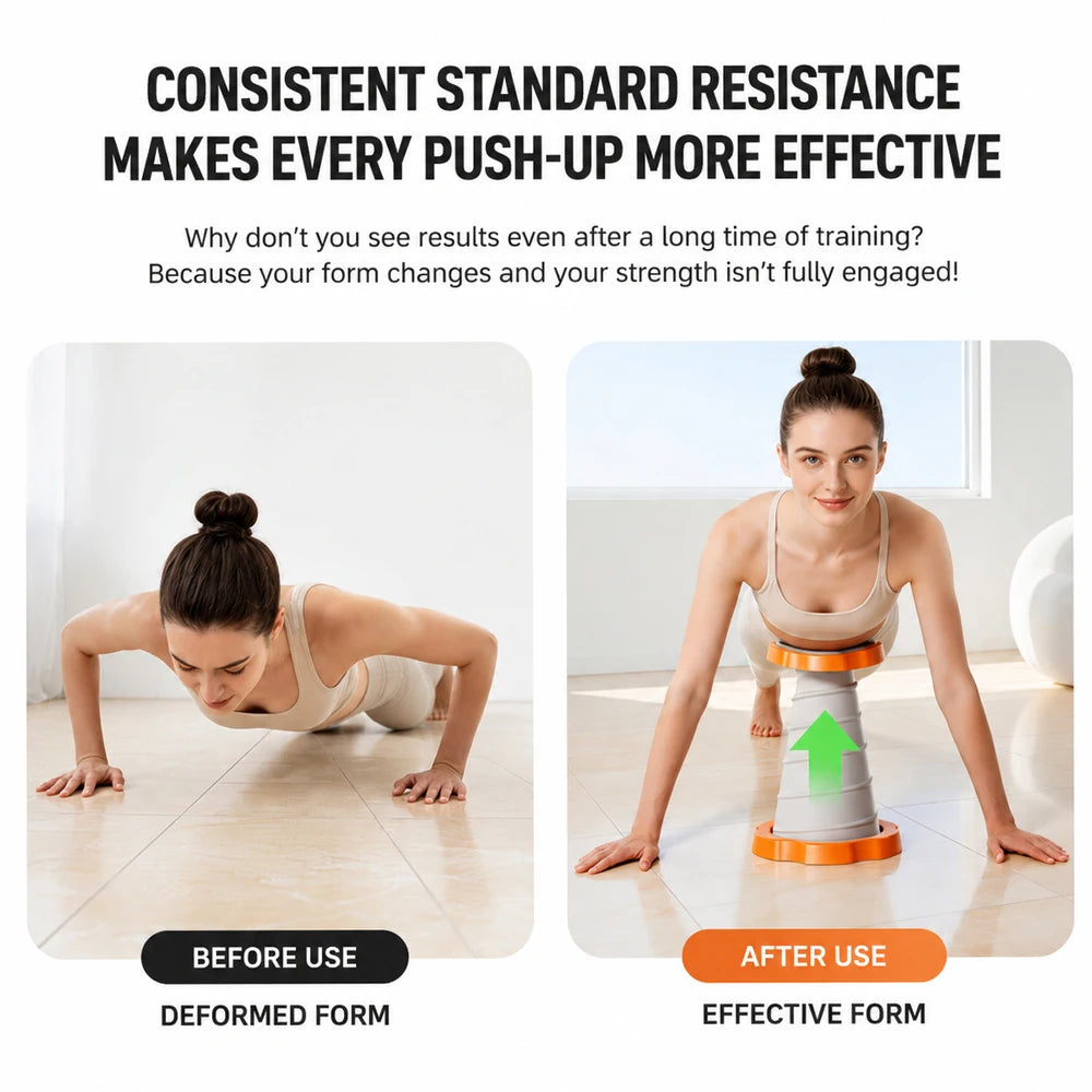 New Home Use Push-up Assist Device with Bouncy Support Upper Body Workout Aid for Abdominal Exercise and Fitness for Beginners