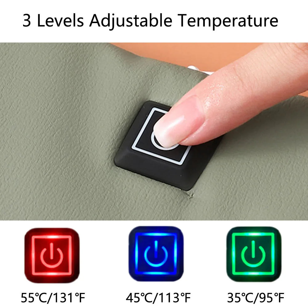 Rechargeable Hand Warmer Portable Heated Pad Outdoor Electric Double-sided Heating Hand Warmer For Camping Travel Winter Gift