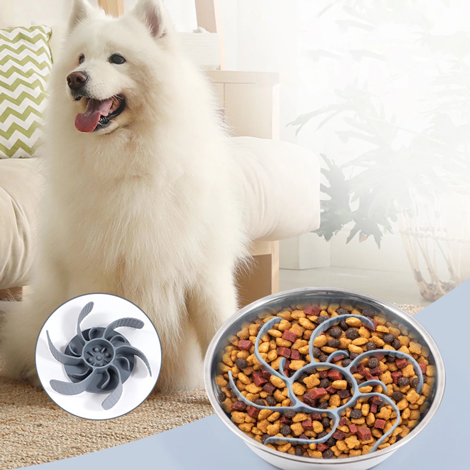 Slow Feeder Dog Bowl Insert Choking Prevention Slow Feeding Bowl dium Breed Large Sized Dog