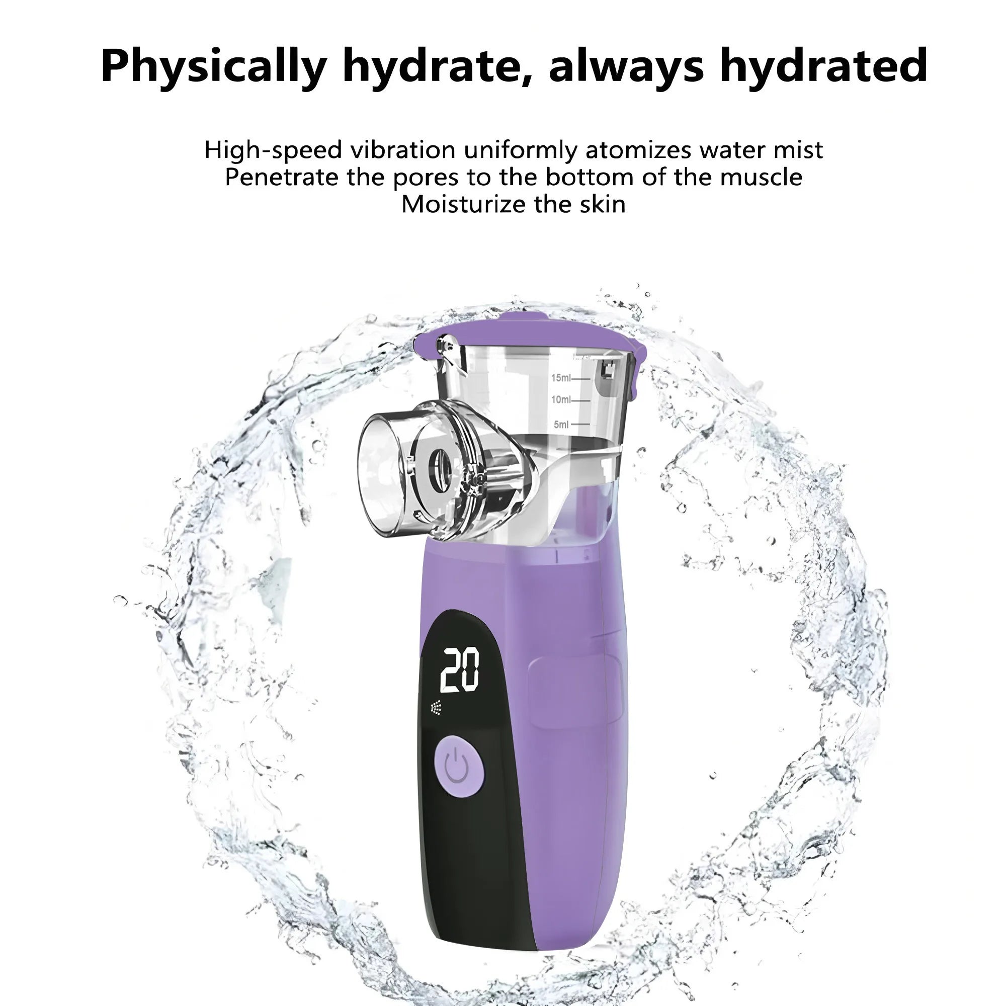Mini Portable Hydrating Beauty Spray - Nano Cold Spray Facial Steamer Skin Moisturizing Device