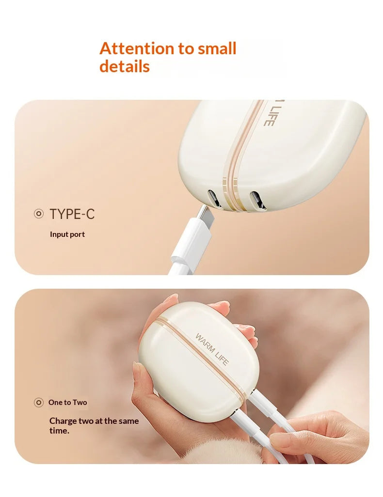 Magnetic Hand Warmer Detachable 2-in-1 Magnetic Rechargeable Hand Warmer Safe Constant Temperature Outdoor Portable