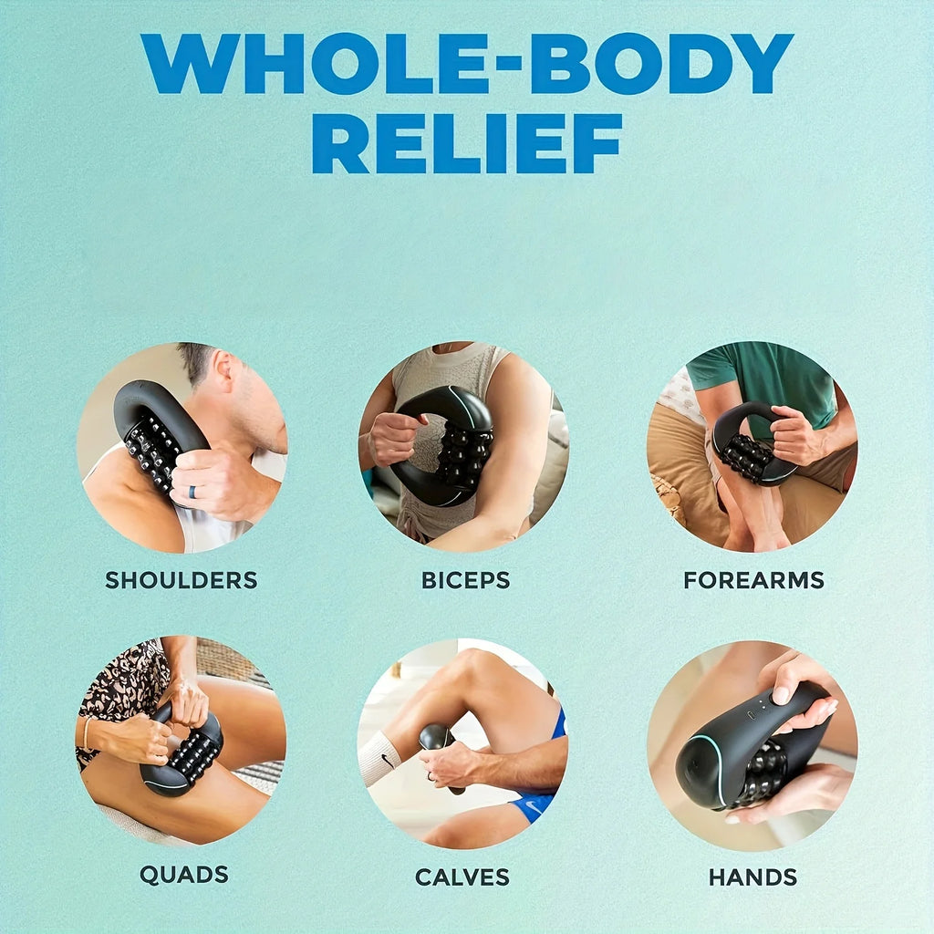 Handheld Electric Massage Roller 3 Speed Vibration Massager Portable Full Body Tool for Neck Shoulder Back Leg Home Office Trave