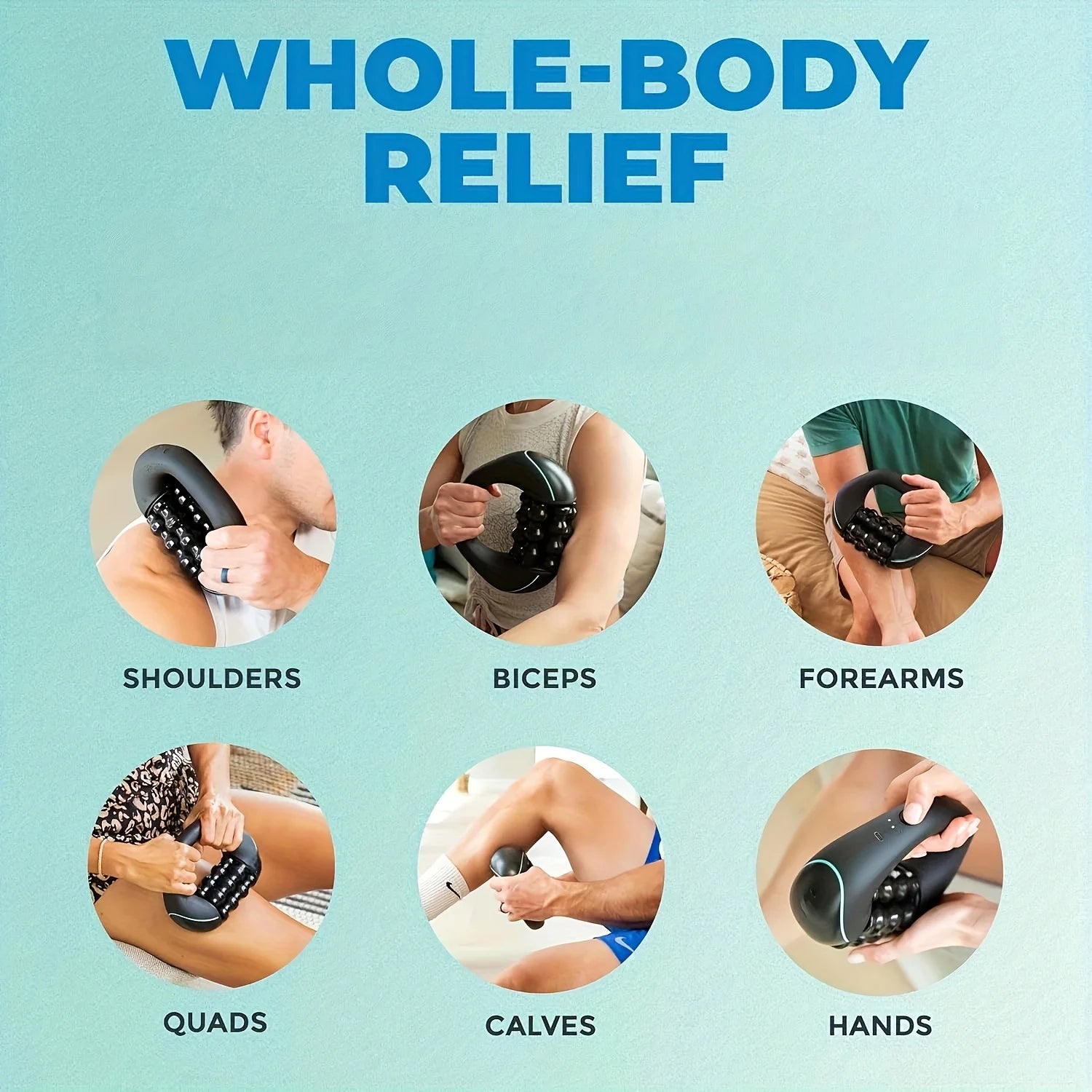 Handheld Electric Massage Roller 3 Speed Vibration Massager Portable Full Body Tool for Neck Shoulder Back Leg Home Office Trave