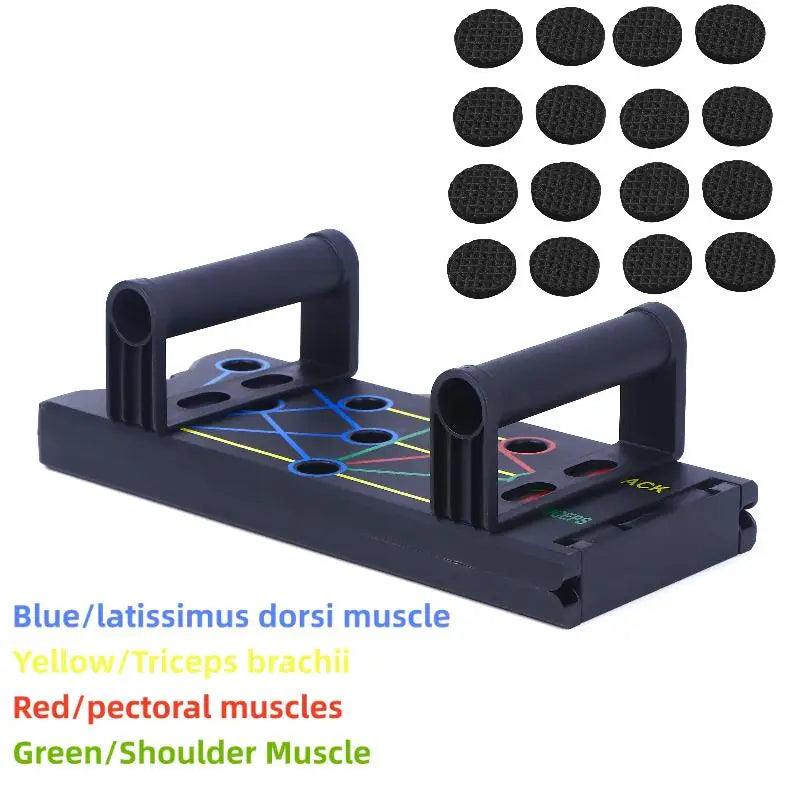 Hot Sale 1 Set Multifunctional Thicken Push Up Board Fitness Muscle Home Gym Push Up 24 Holes Push Up Stand