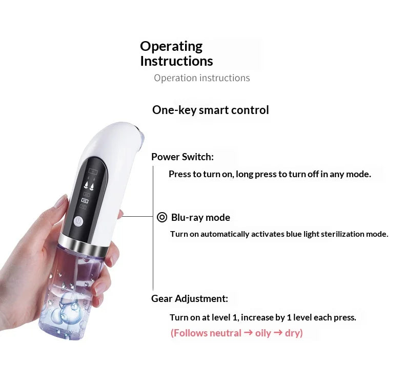 Black Pore Vacuum Cleaner Electric Micro Bubble Cleanser USB Charging Beauty Instrument Skin Care Tool