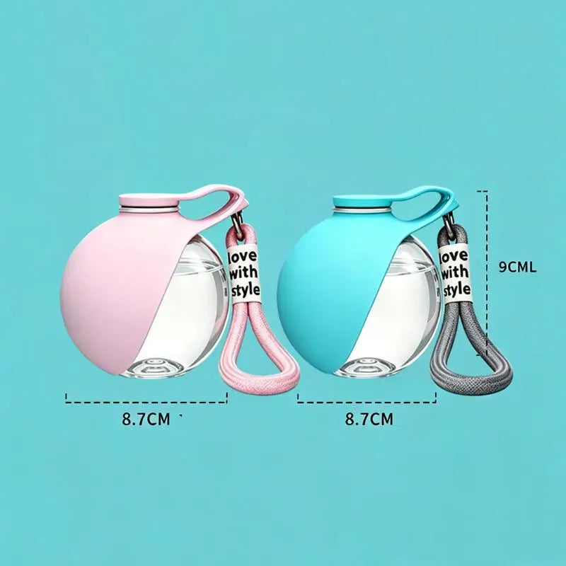 Portable Dog Drinking Bottle 285ML Built‑in Carry Lanyard Suitable For Walking Hiking And Outdoor Travels For Pets