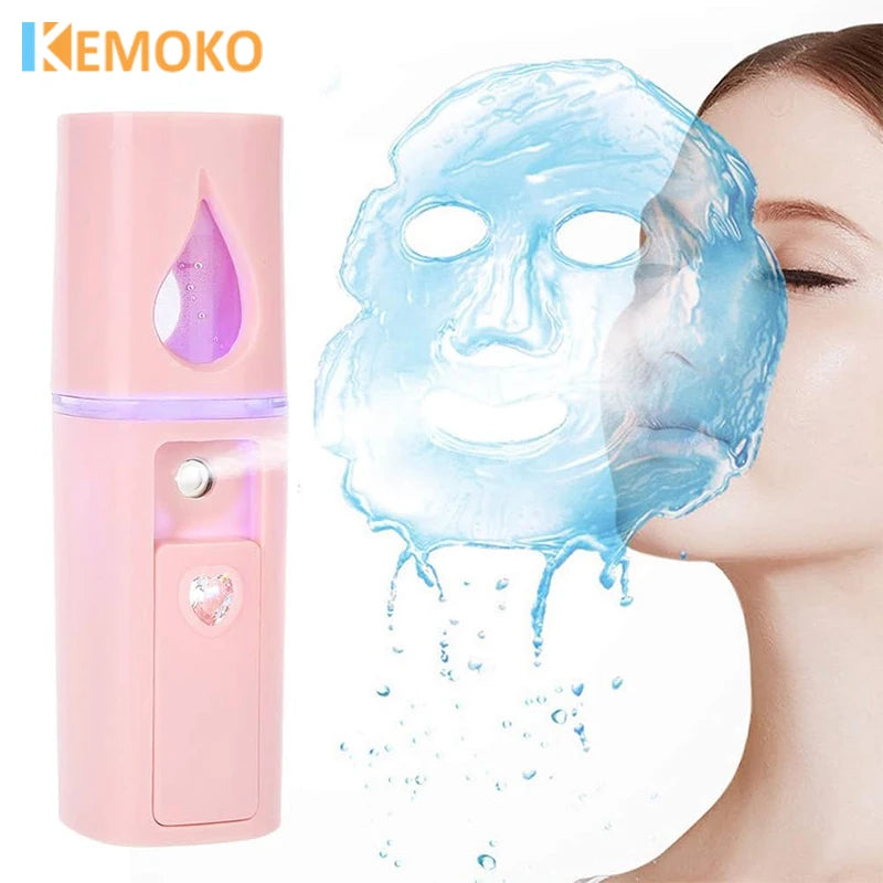 20ml Nano Facial Sprayer Portable USB Rechargeable Handheld Face Steamer  Air Humidifier SPA Moisturizing Hydrating Skin Care