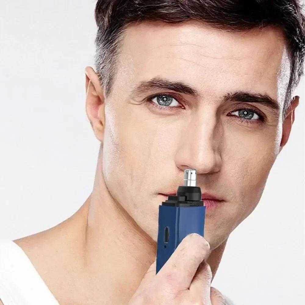 USB Rechargeable Electric Nose Hair Trimmer Nose Hair Razor Washable Nose Shaver Machine With Cleaning Brush for Men and Women