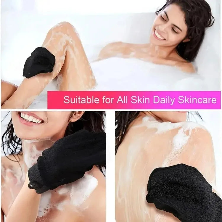 Durable Multi Color Exfoliating Scrub Glove Back Dead Skin Facial Massage Deep Cleansing Shower Towel
