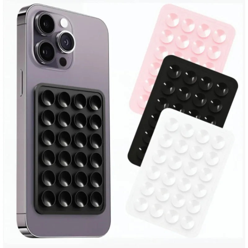 Silicone Suction Phone Holder Mat Multifunctional Suction Cup Wall Stand Square Anti-Slip Single-Sided Case Mount Back Sticker