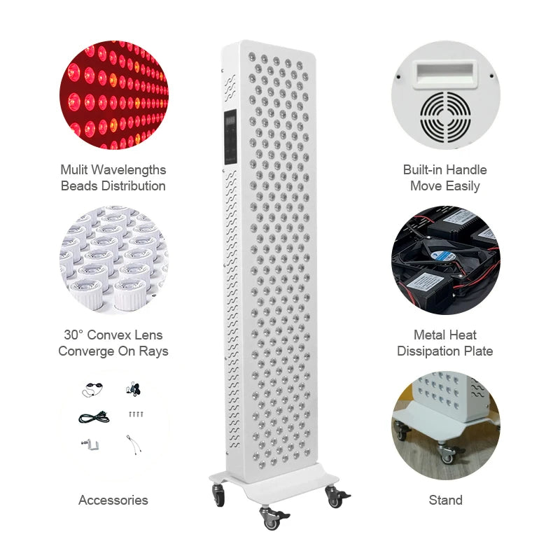 Red Light Therapy 1000W 630 660 670 810 830 850 1060nm Led Full Body Pain Relieve Infrared Light Therapy for Home Use