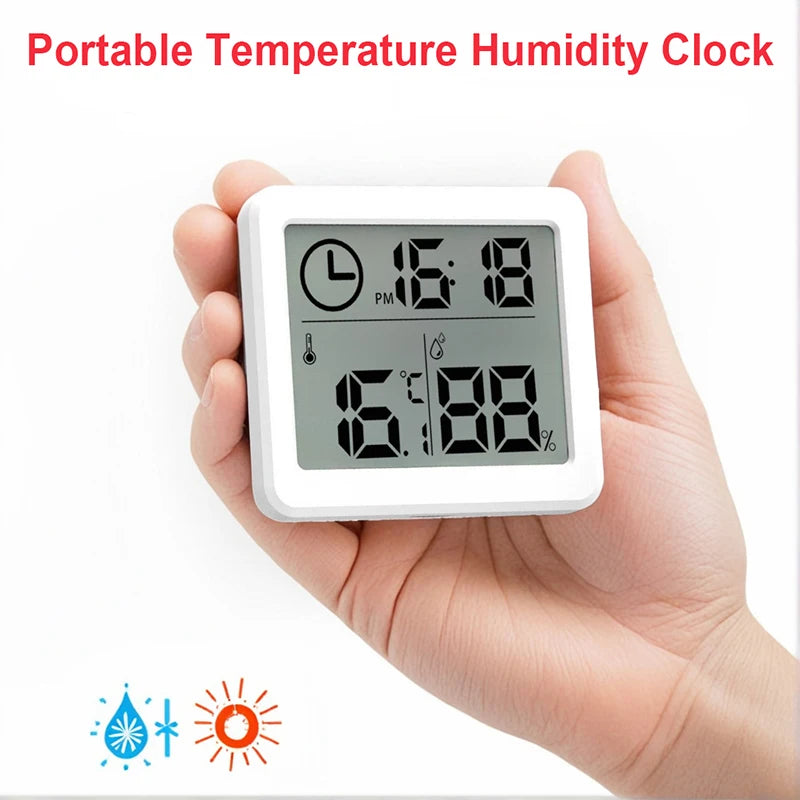 Digital Clock with Temperature Humidity Display Electronic Desk Wall Clock for Home Kitchen Office Bathroom Travel Home Décor