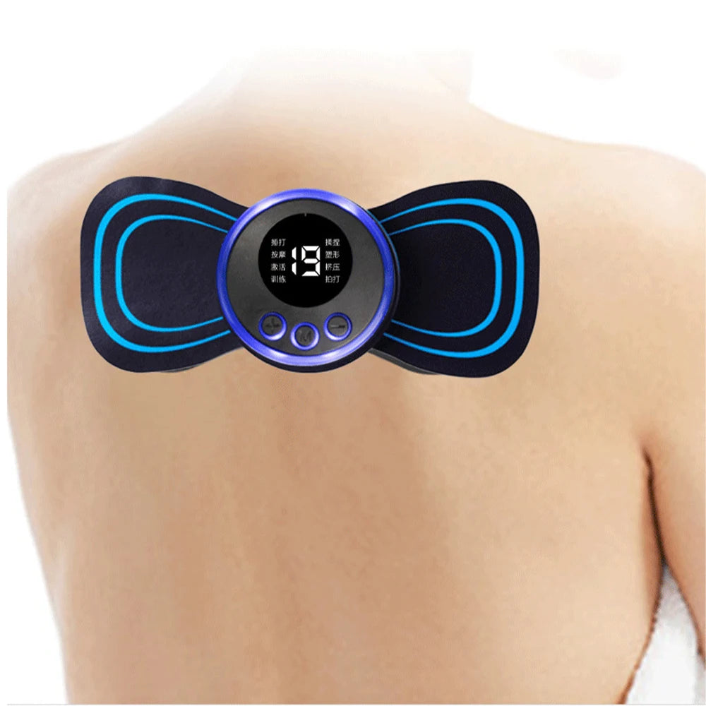 EMS Neck Massager Electric Neck Stretcher Cervical Muscle Pain Relief Shoulder Relaxation Massage Patch Mini Neck Massager Patch