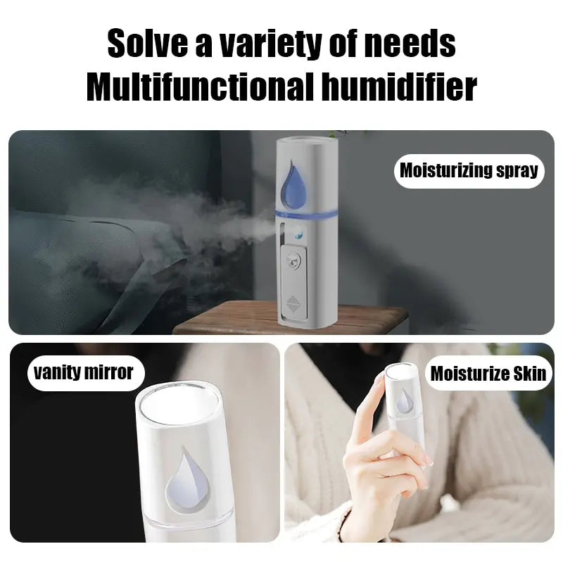 Mini Cold Mist Nano Sprayer Portable Handheld Facial Sprayer Moisturizing and Nourishing Skincare Tool Suitable for Face
