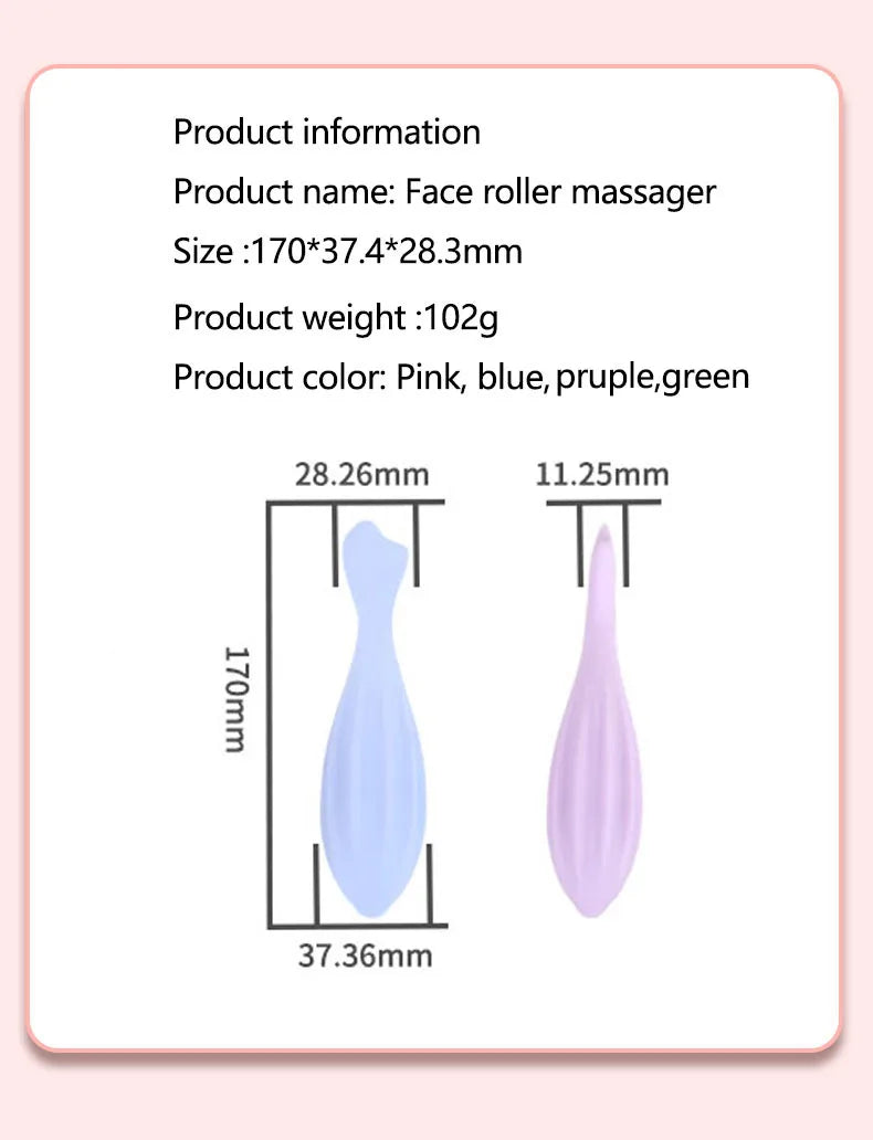 Alwafore Face Roller for Face and Eye Face Beauty Roller Tools Gua Sha Face Massage Silicone Face Roller Beauty Skin Care Tool