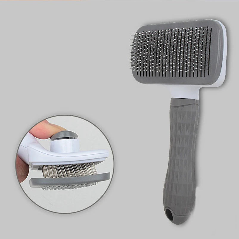 Self Cleaning Slicker Brush Pet Grooming Brush One Button Hair Removal Comb for Dogs Cats Removes Loose Undercoat Tangled Hair