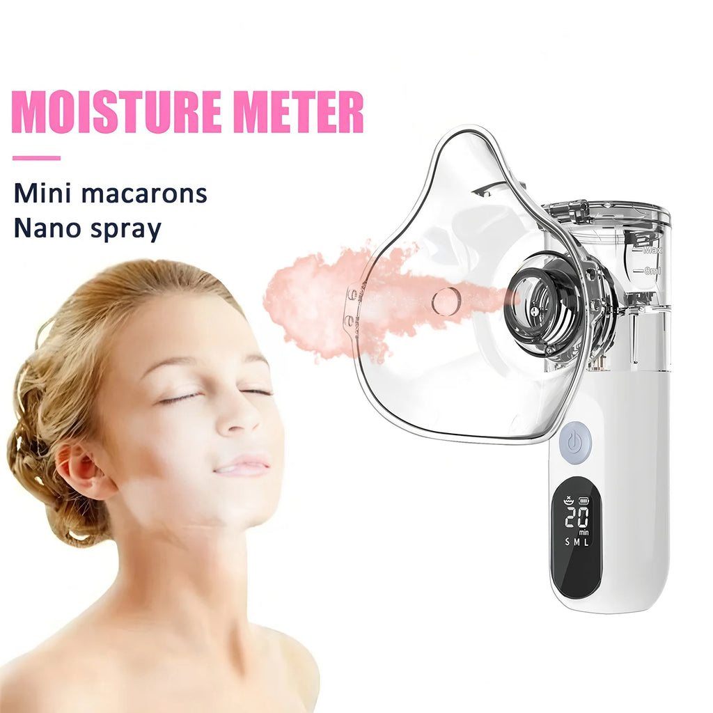 Mini Nano Mist Sprayer Facial Steamer Face Humidifier USB Rechargeable Face Moisturizing Nebulizer Pore Cleaning Hydrating Spray