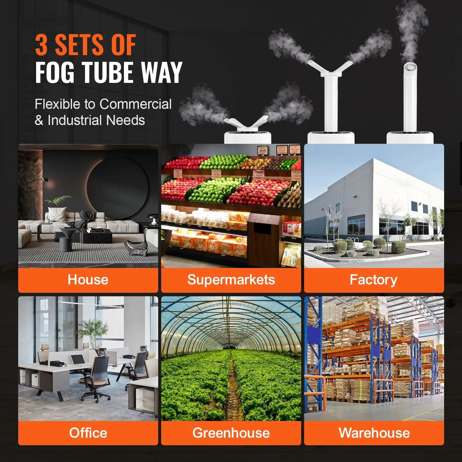 Commercial 5.5 Gal/21L 40.6 Oz/h Cool Mist Output Humidifier Top R Industrial Air Vaporizer for Large Rooms 1291.7 Sq Ft New