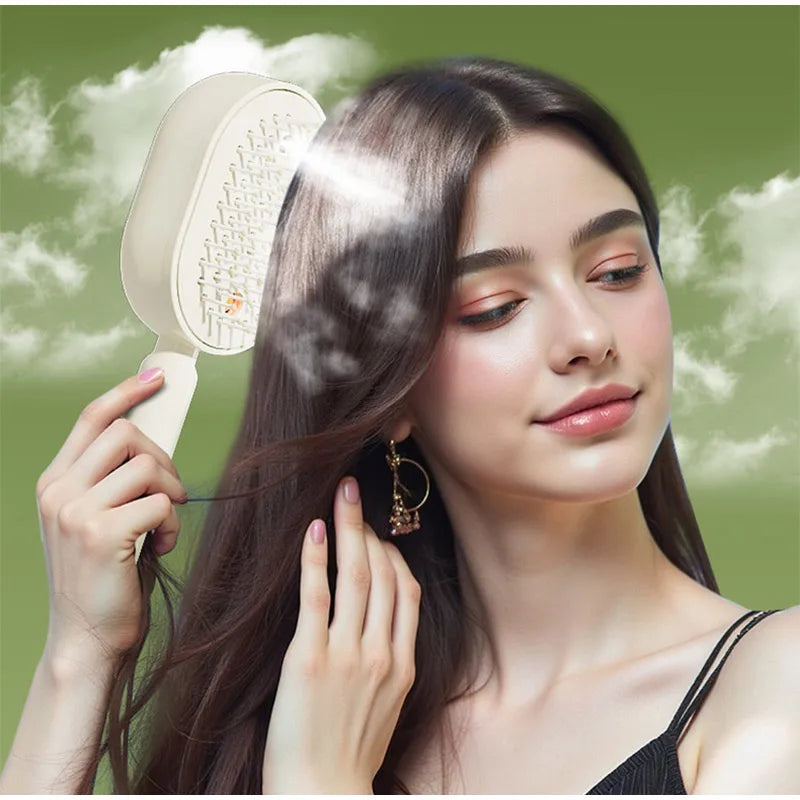 Multifunctional Spray Hair Brush Hydrating Hair Care Brush Electric Scalp Massager Comb For Smoothing Frizz & Hair Volume