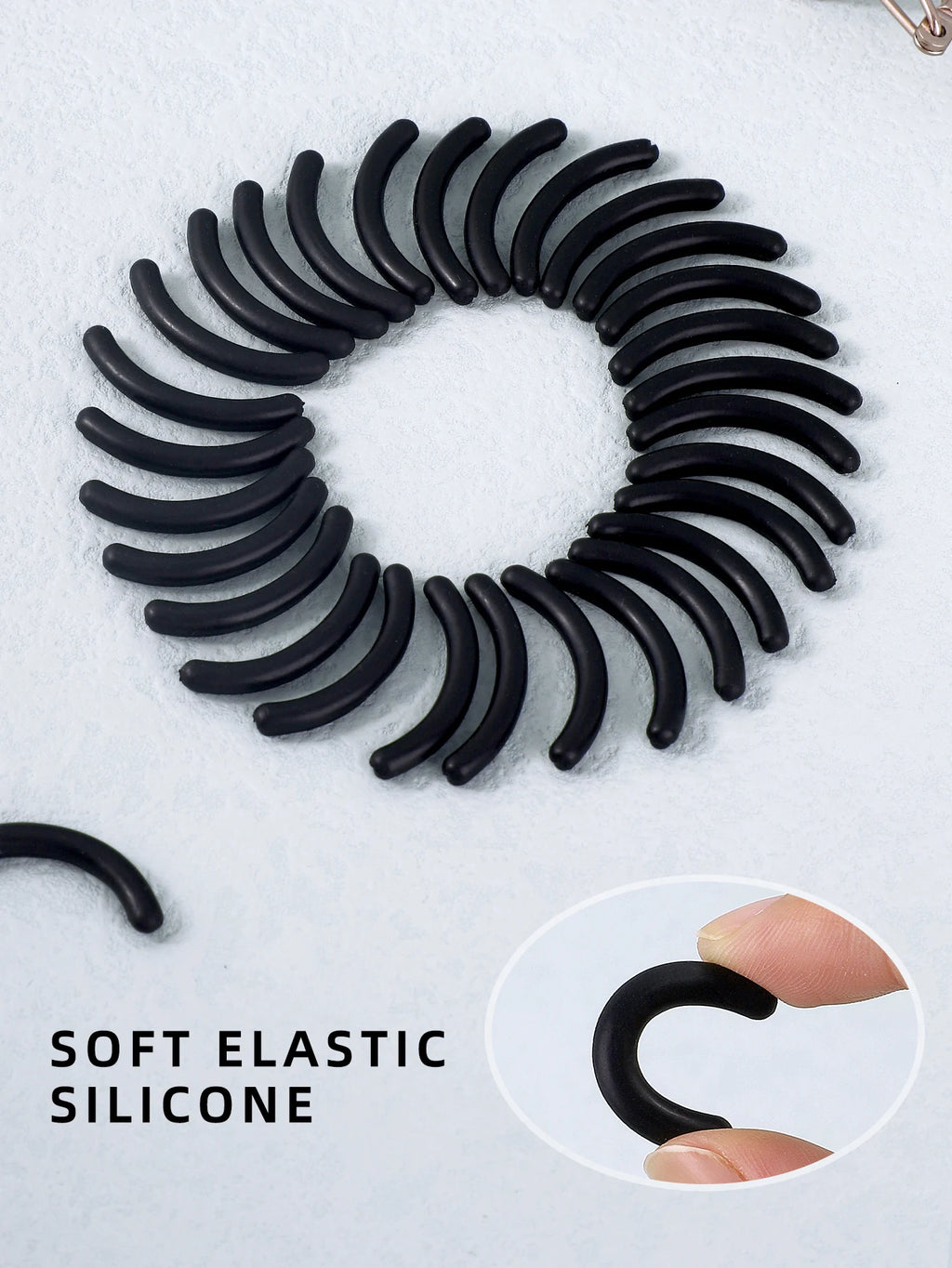 30pcs Silicone Rubber Strip for Eyelash Curler, Soft Silicone Replacement Pad for Eyelash Curler, Universal Eyelash Curler.