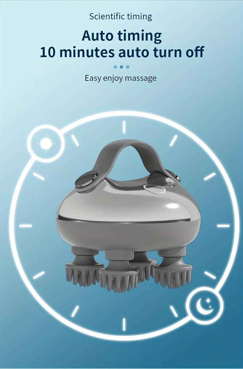 Electric Scalp Massager Rechargeable Head Massager Scalp Stress Relax Waterproof Handheld Hair Scalp Scratcher A Easy To Use