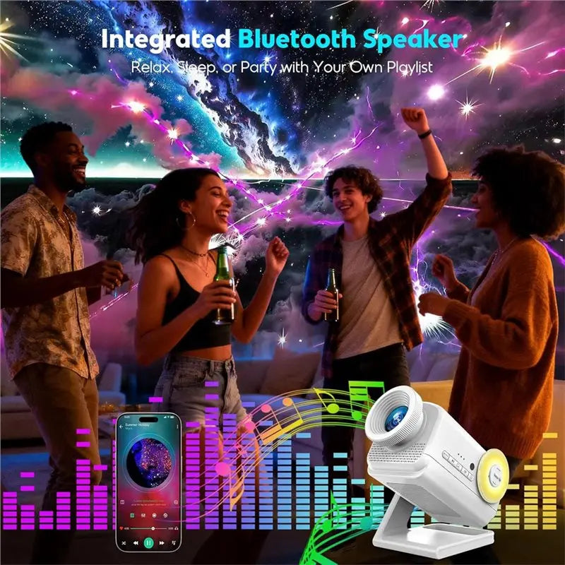 Galaxy Projection 3D HD Star Projector, Bluetooth Enabled With 60 Immersive Themes, Timer Functionality& Eu Plug Speaker