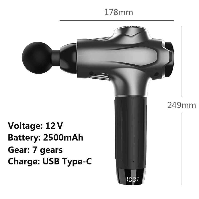 Professional Massage Guns12 Heads Smart Massage Gun For Body Neck Back Electric Handheld Fascia Gun Muscle Relaxation Massager