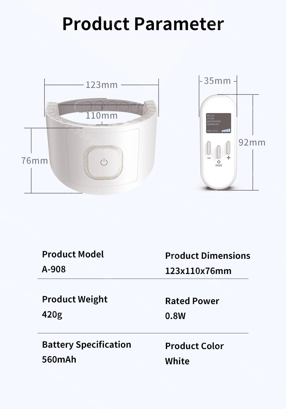 Neck LED Lift Mask Photon Anti-Wrinkle Skin Tightening Neck Beauty Device Skin Brighten Rejuvenation Neck Wrinkle Remover