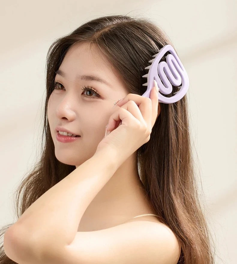 Shampoo Hair Brush Hair Massage Scalp Combs Head Washing Brush Long Handle Dry And Wet Brush Shower Spa HairdressingTool Girls