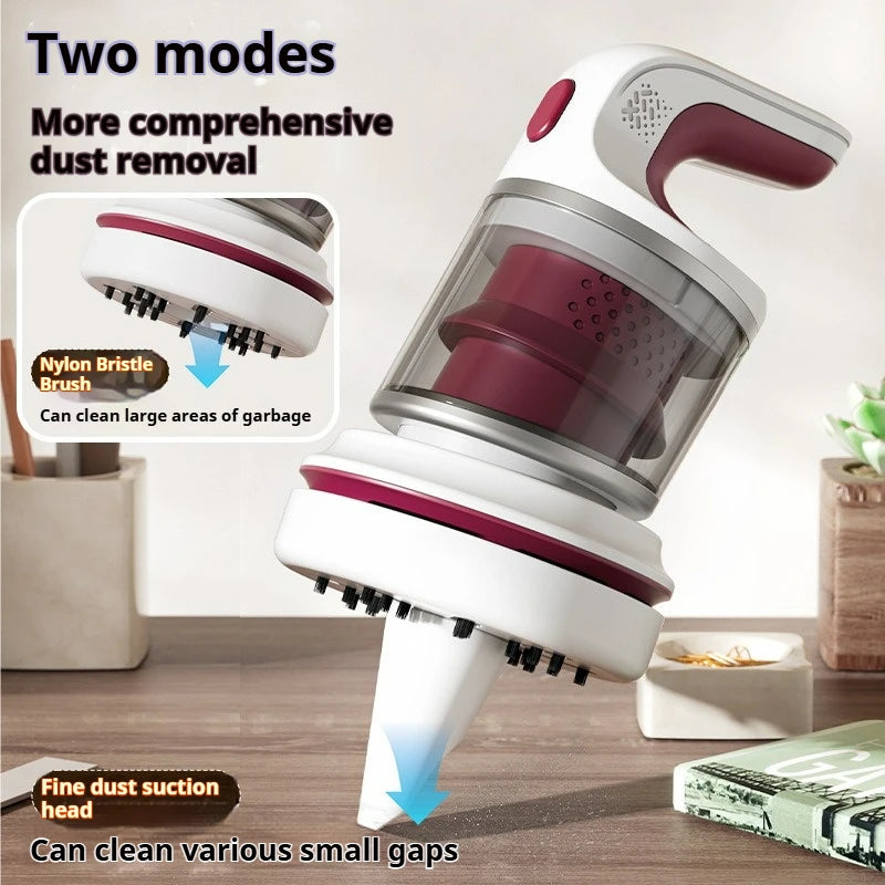 Mini Desktop Vacuum Cleaner, 2-Speed Strong Suction, USB Rechargeable Handheld Vacuum for Keyboard, Desk, Car