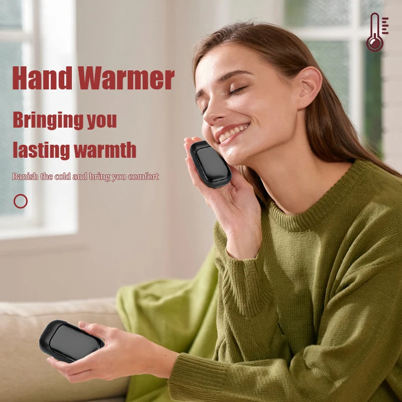 Magnetic rechargeable hand warmer 2-piece set, fast heating, 3-speed adjustment, portable hand warmer ﻿