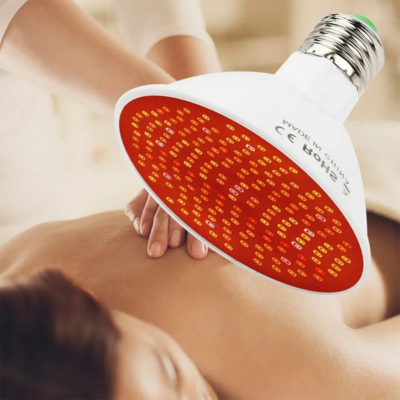 LED 660nm Red And 850nm Near Infrared Combo Therapy Device For Skin Care Pain Relief Red Light Therapy Bulb With Lamp Clip